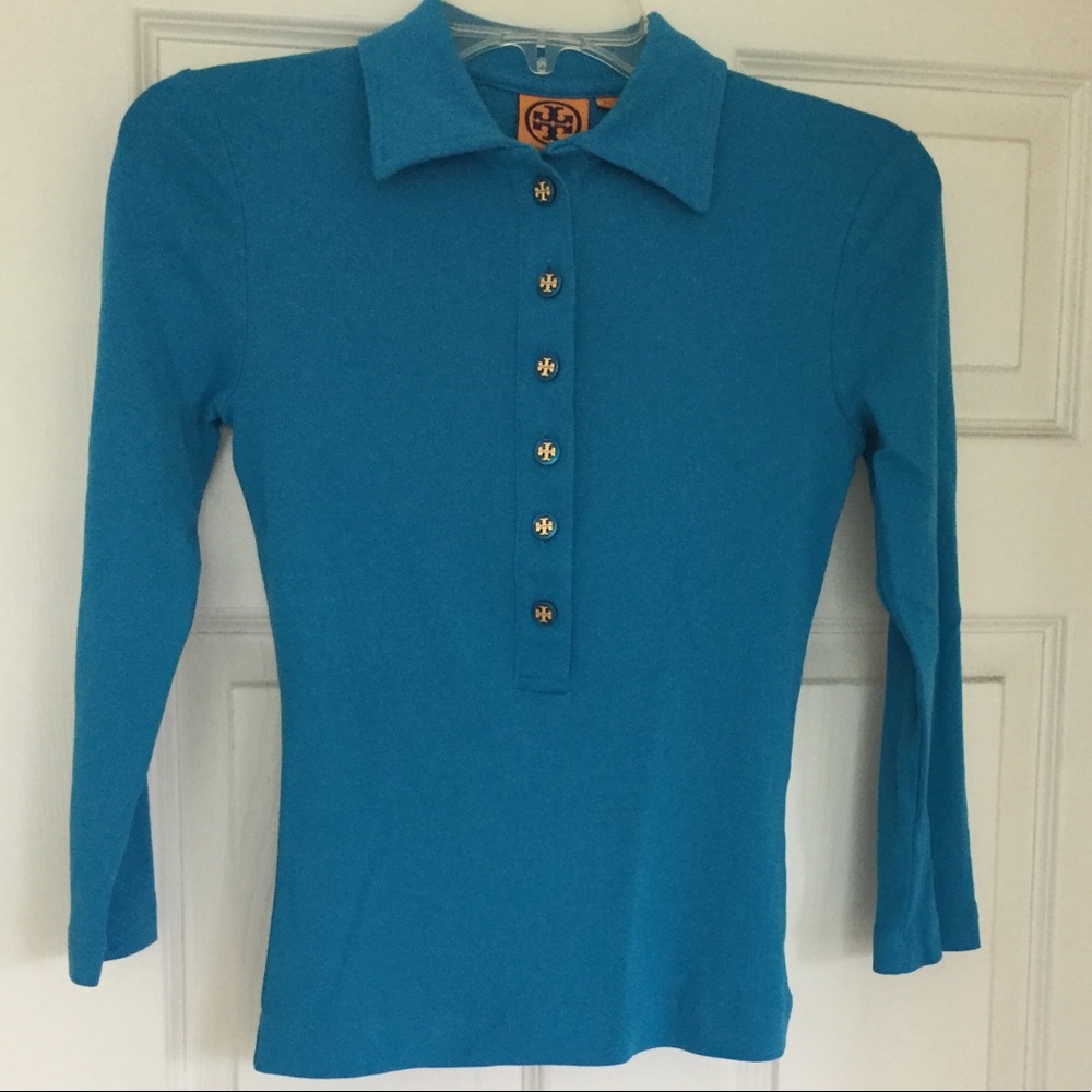 Tory Burch Polo Long Sleeve buttoned down
